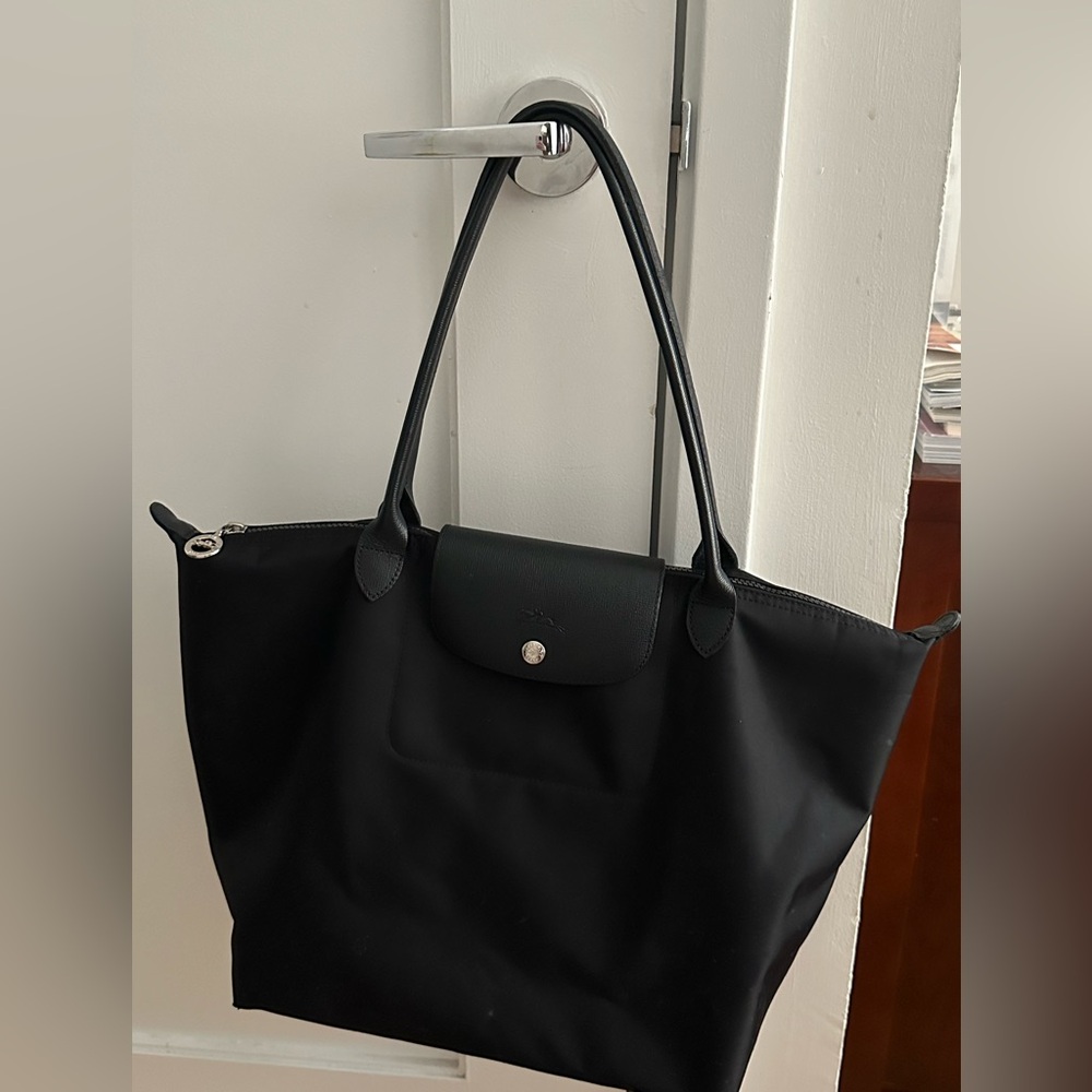 Black Longchamp Large Tote Bag